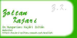 zoltan kajari business card