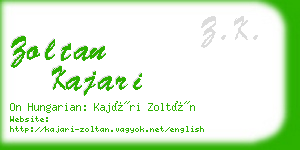 zoltan kajari business card